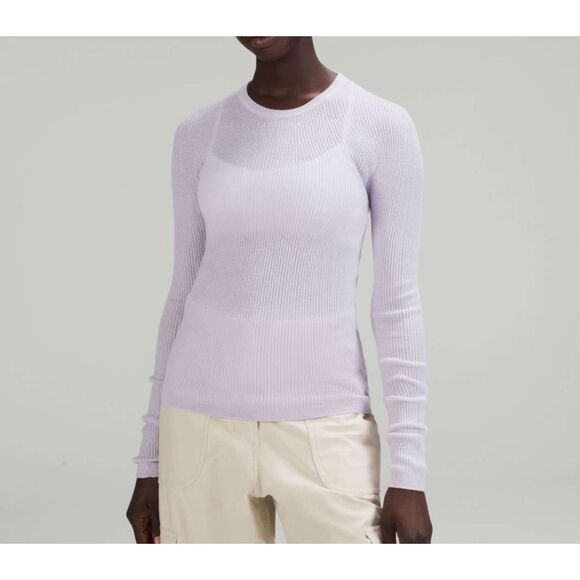 Lululemon Sweaters  Merino Wool Long Sleeve Light Sweater Sz 10 - Picture 1 of 5